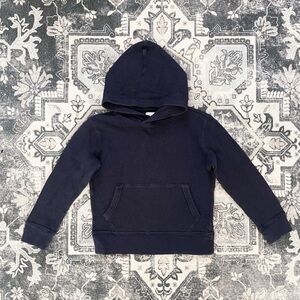 CREWCUTS VGUC Navy Blue Waffle Knit Hooded Long Sleeve Shirt
